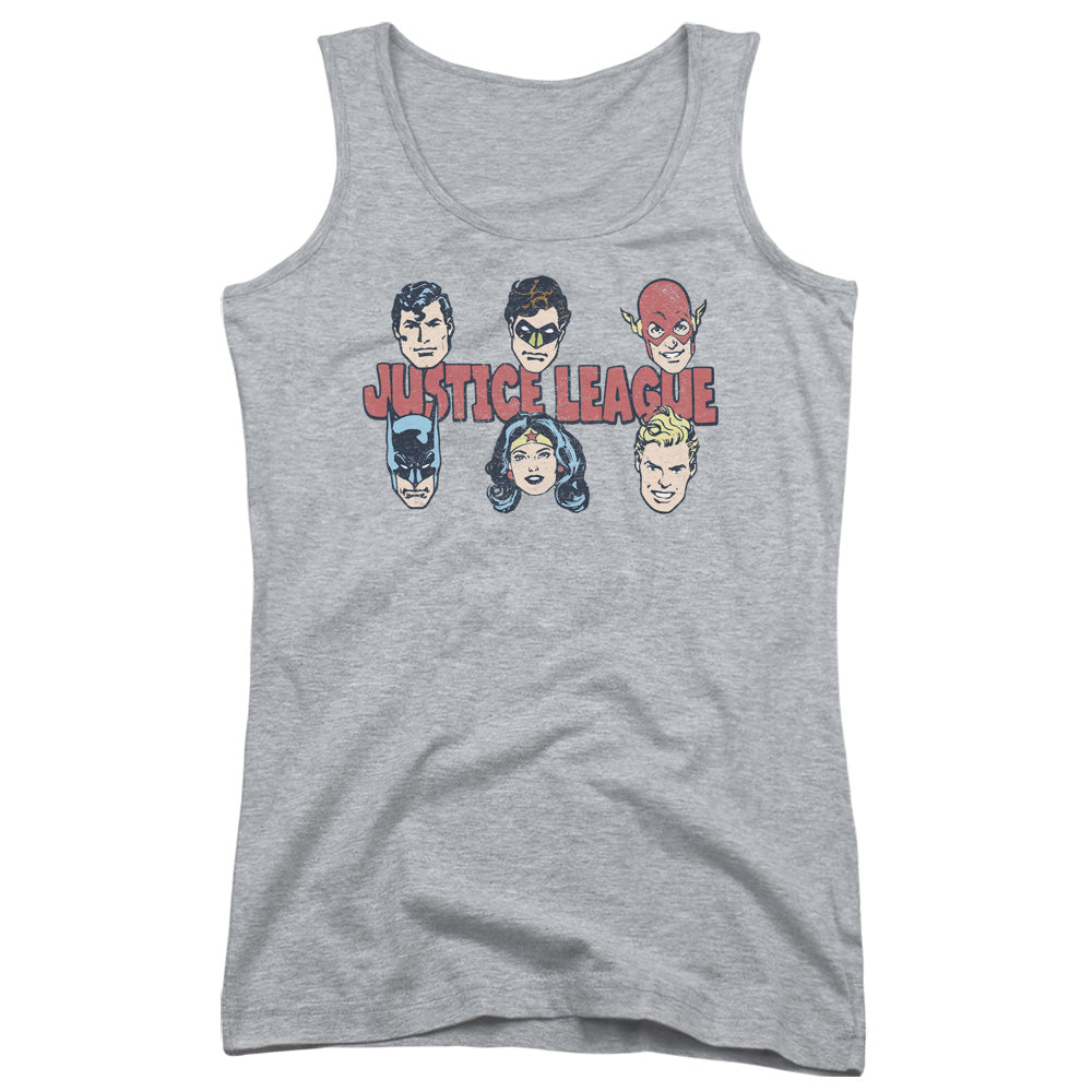 DC Comics Justice Lineup Womens Tank Top Shirt Athletic Heather