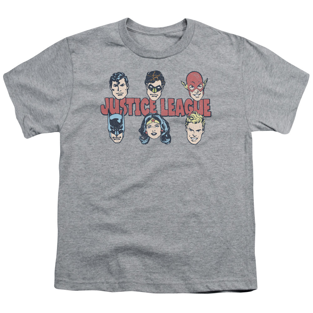 DC Comics Justice Lineup Kids Youth T Shirt Athletic Heather