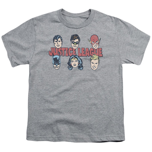 DC Comics Justice Lineup Kids Youth T Shirt Athletic Heather