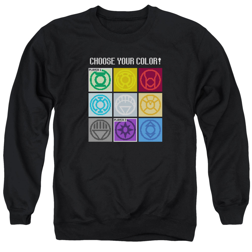 DC Comics Choose Your Color Mens Crewneck Sweatshirt Black