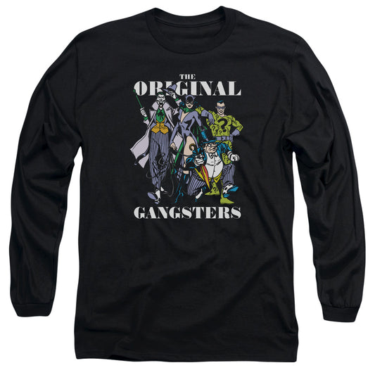 DC Comics Original Gangsters Mens Long Sleeve Shirt Black