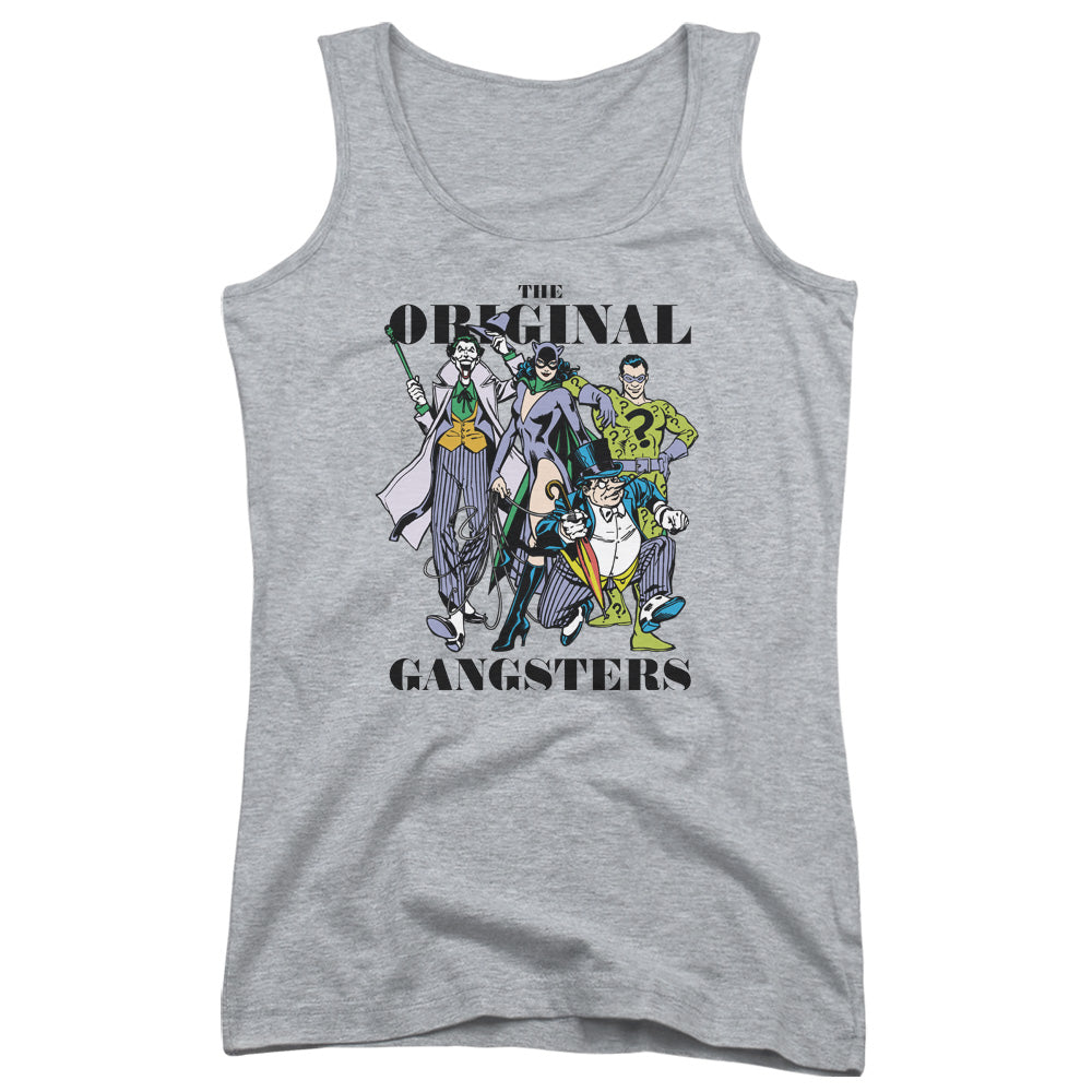 DC Comics Original Gangsters Womens Tank Top Shirt Athletic Heather