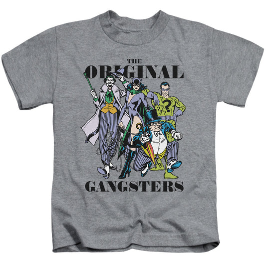 DC Comics Original Gangsters Juvenile Kids Youth T Shirt Athletic Heather 