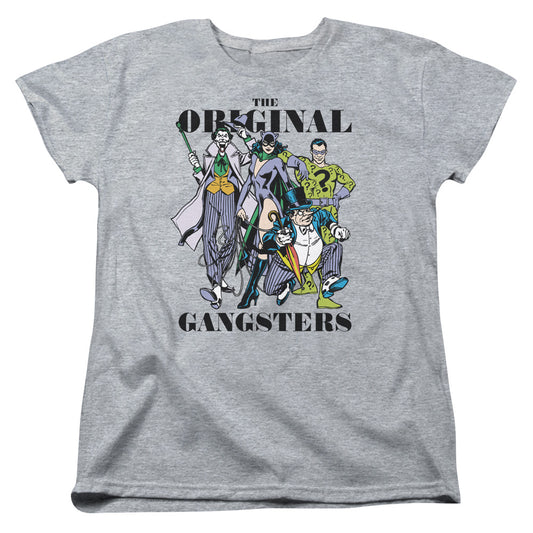 DC Comics Original Gangsters Womens T Shirt Athletic Heather