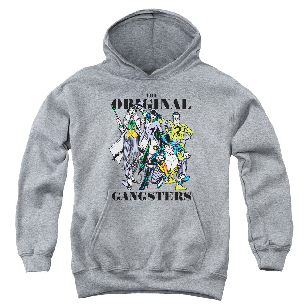 DC Comics Original Gangsters Kids Youth Hoodie Athletic Heather