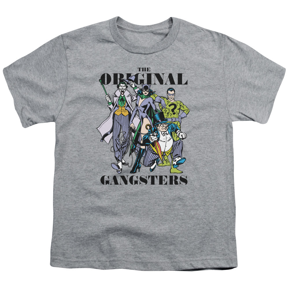 DC Comics Original Gangsters Kids Youth T Shirt Athletic Heather
