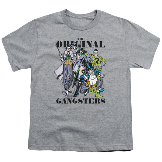 DC Comics Original Gangsters Kids Youth T Shirt Athletic Heather