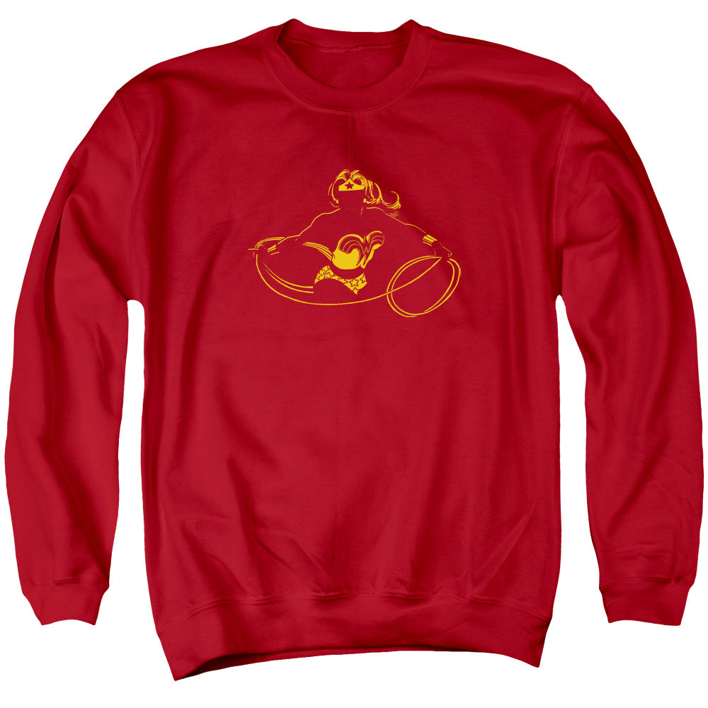 DC Comics Wonder Min Mens Crewneck Sweatshirt Red