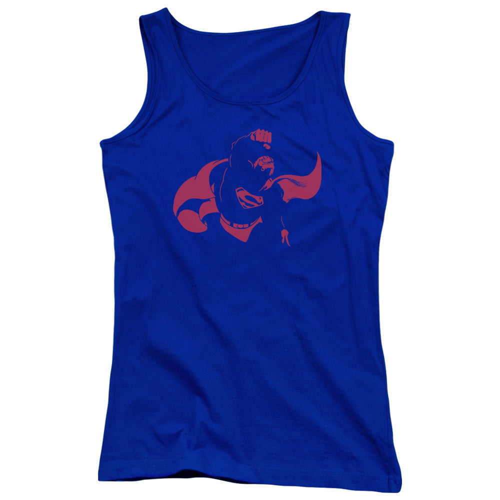 DC Comics Super Min Womens Tank Top Shirt Royal Blue