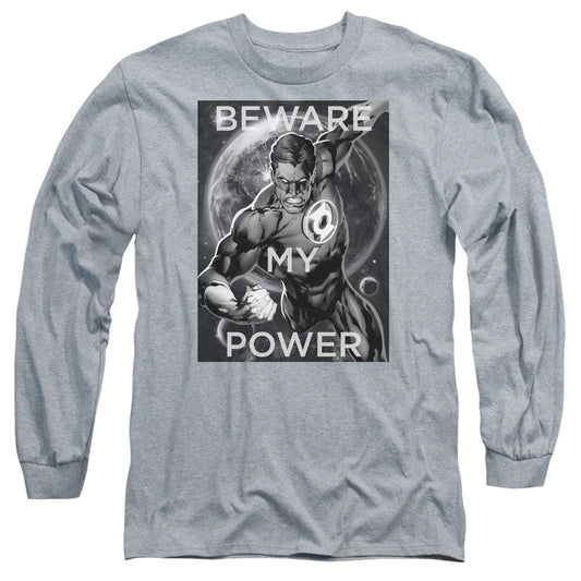 DC Comics Power Mens Long Sleeve Shirt Athletic Heather