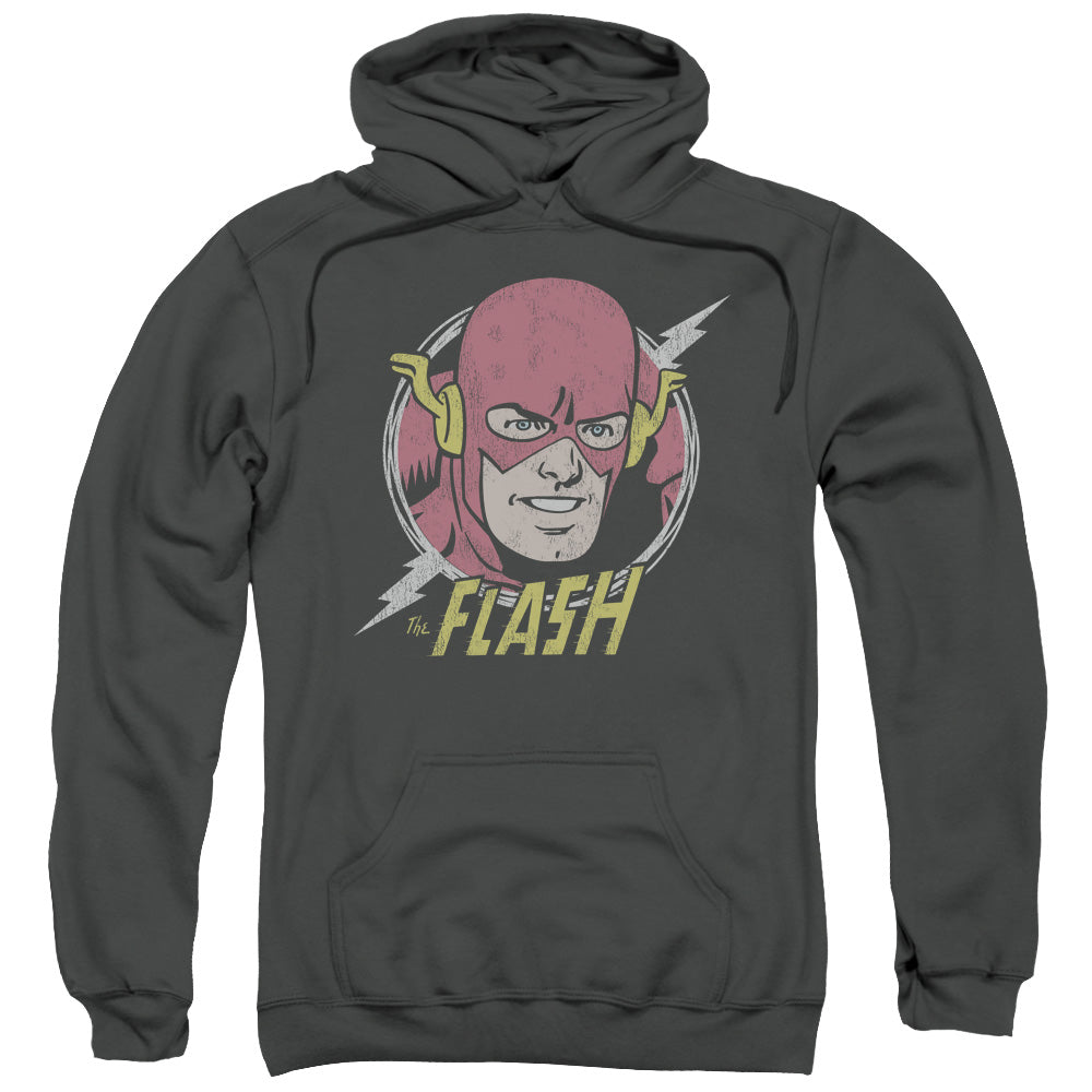 DC Comics Flash Vintage Voltage Mens Hoodie Charcoal