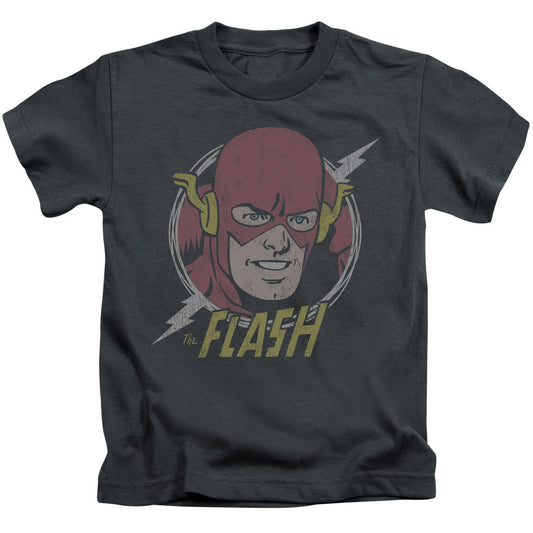 DC Comics Flash Vintage Voltage Juvenile Kids Youth T Shirt Charcoal 