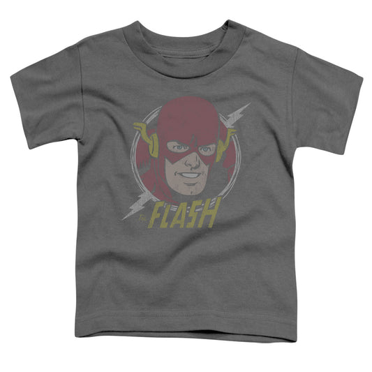 DC Comics Flash Vintage Voltage Toddler Kids Youth T Shirt Charcoal