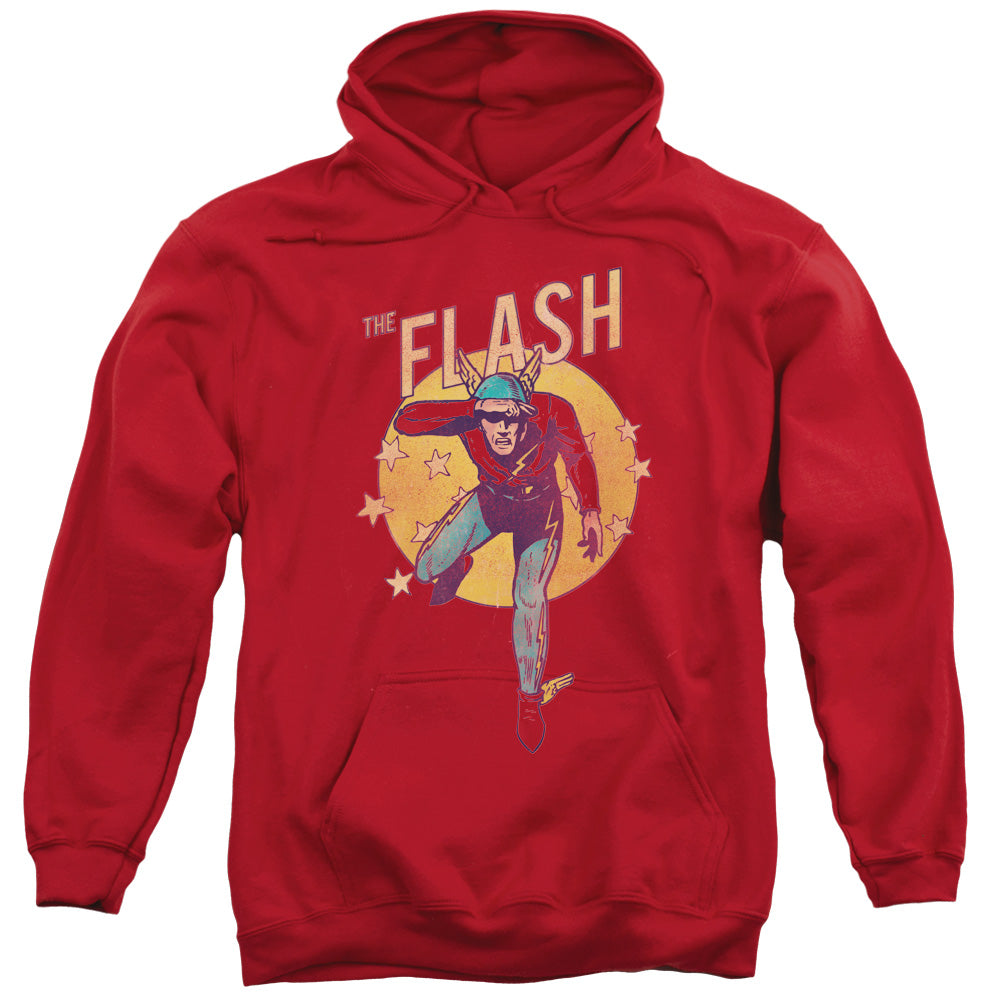 DC Comics Flash Circle & Stars Mens Hoodie Red