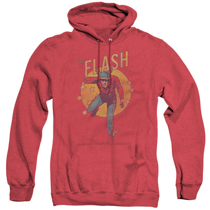 Dc Flash Circle & Stars Mens Heather Hoodie Red