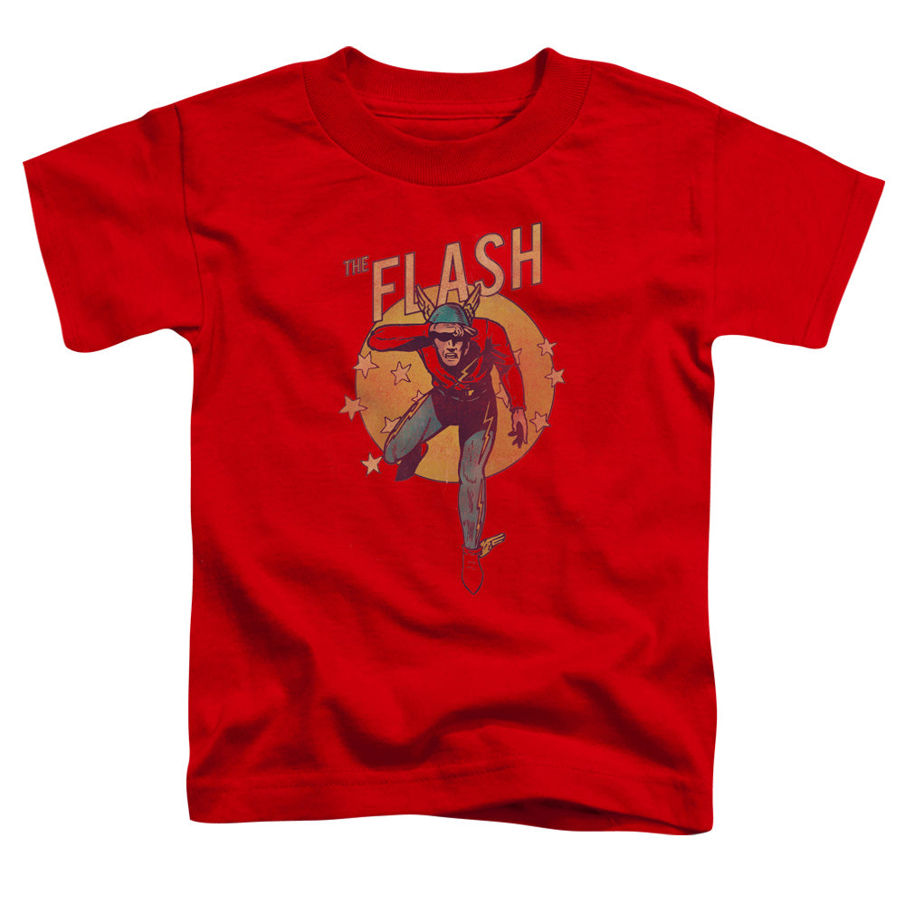 DC Comics Flash Circle & Stars Toddler Kids Youth T Shirt Red