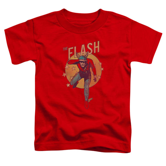 DC Comics Flash Circle & Stars Toddler Kids Youth T Shirt Red