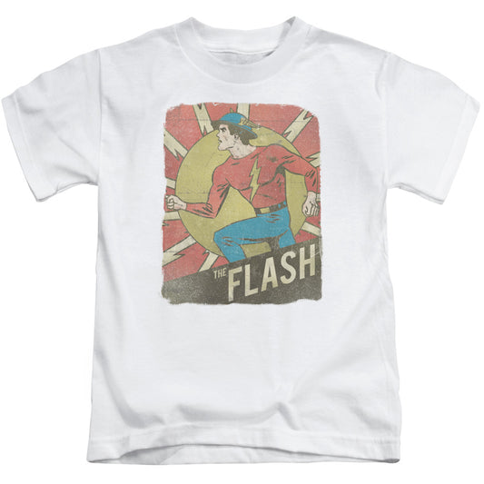 DC Comics Flash Tattered Poster Juvenile Kids Youth T Shirt White 