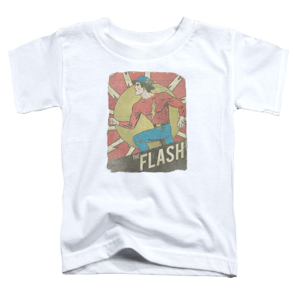 DC Comics Flash Tattered Poster Toddler Kids Youth T Shirt White