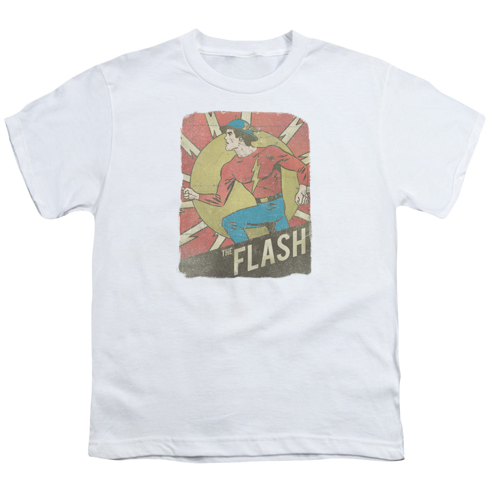 DC Comics Flash Tattered Poster Kids Youth T Shirt White