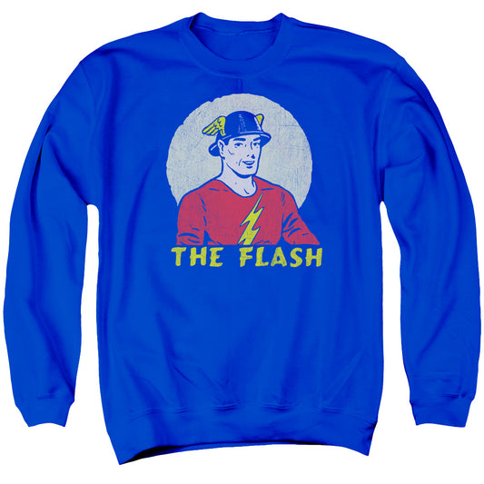 DC Comics Flash Faded Circle Mens Crewneck Sweatshirt Royal Blue