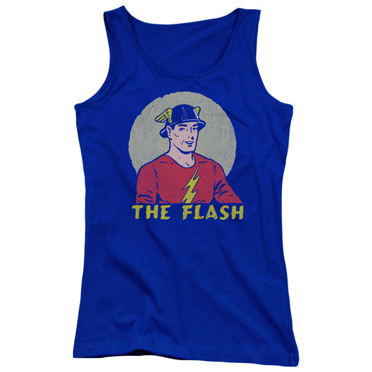 DC Comics Flash Faded Circle Womens Tank Top Shirt Royal Blue