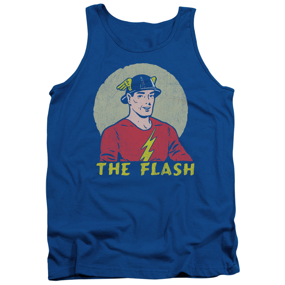 DC Comics Flash Faded Circle Mens Tank Top Shirt Royal Blue