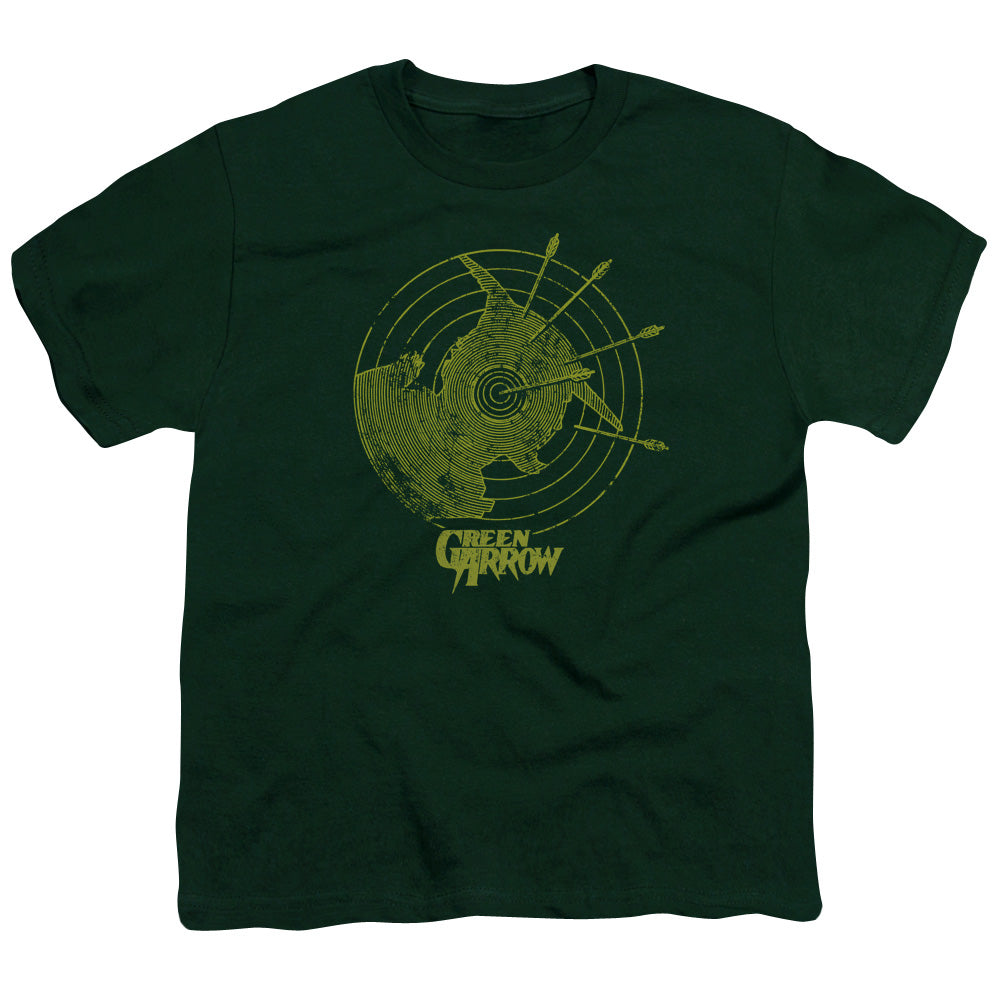DC Comics Always on Target Kids Youth T Shirt Hunter Green