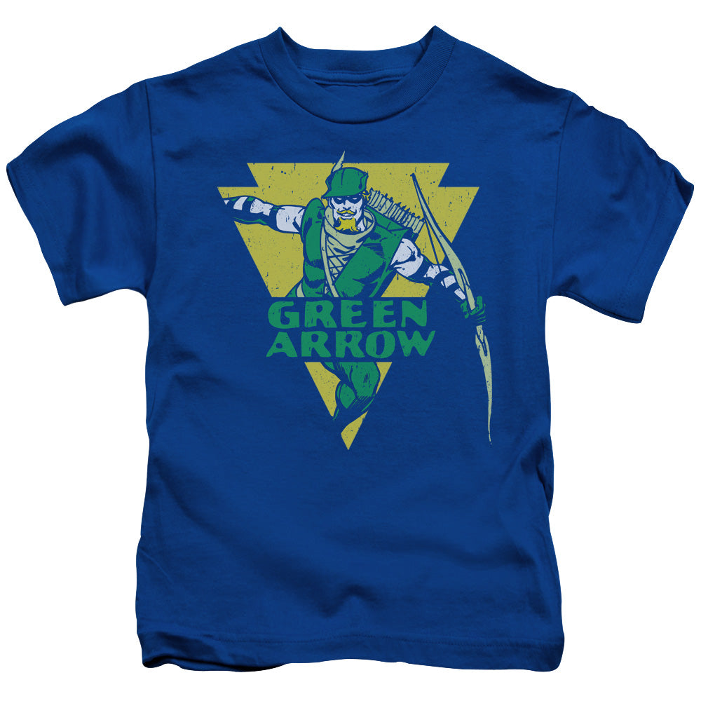 DC Comics Distressed Arrow Juvenile Kids Youth T Shirt Royal Blue 