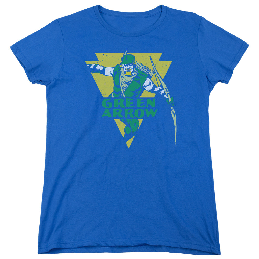 DC Comics Distressed Arrow Womens T Shirt Royal Blue