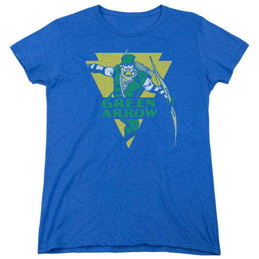 DC Comics Distressed Arrow Womens T Shirt Royal Blue