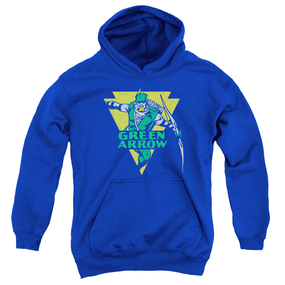 DC Comics Distressed Arrow Kids Youth Hoodie Royal Blue