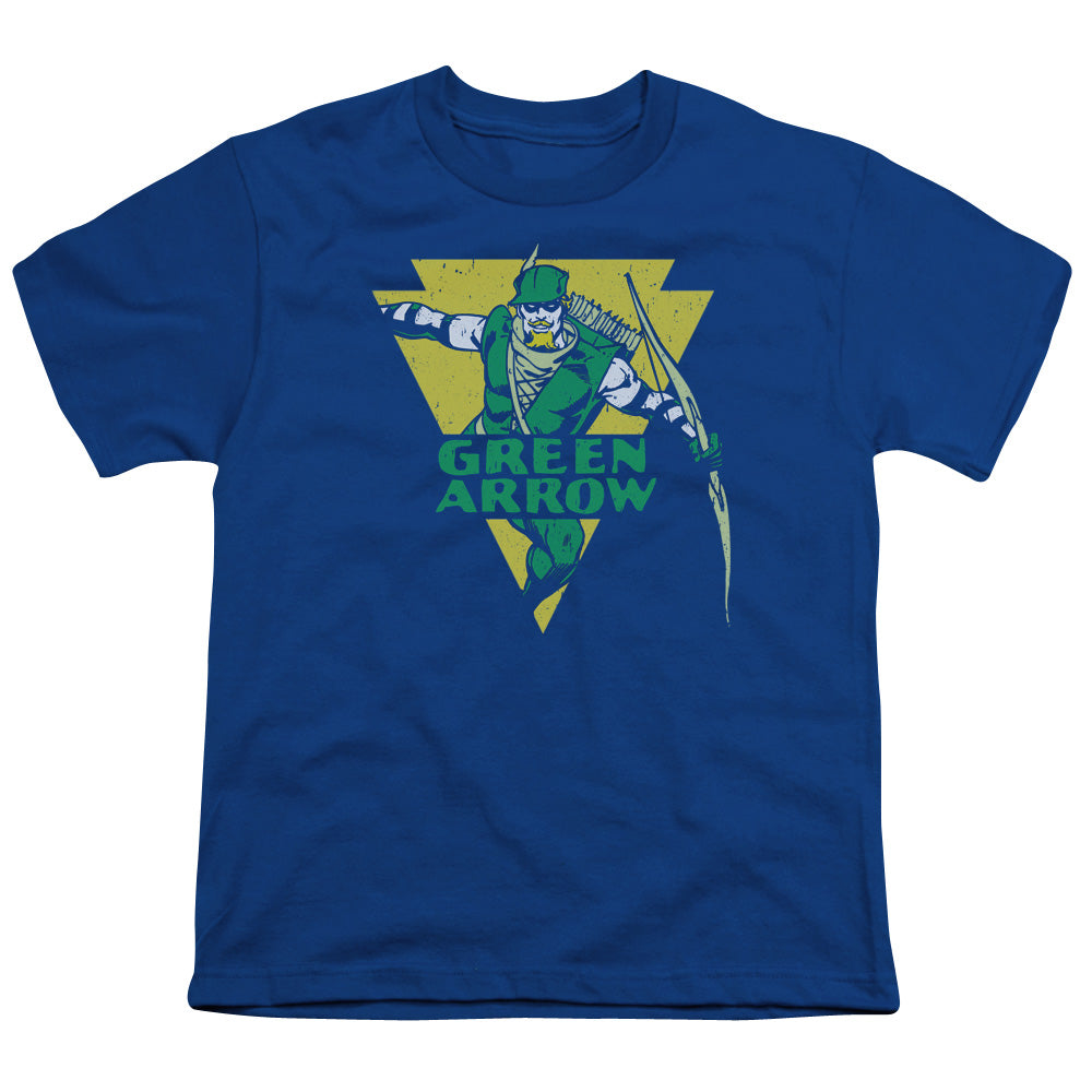 DC Comics Distressed Arrow Kids Youth T Shirt Royal Blue