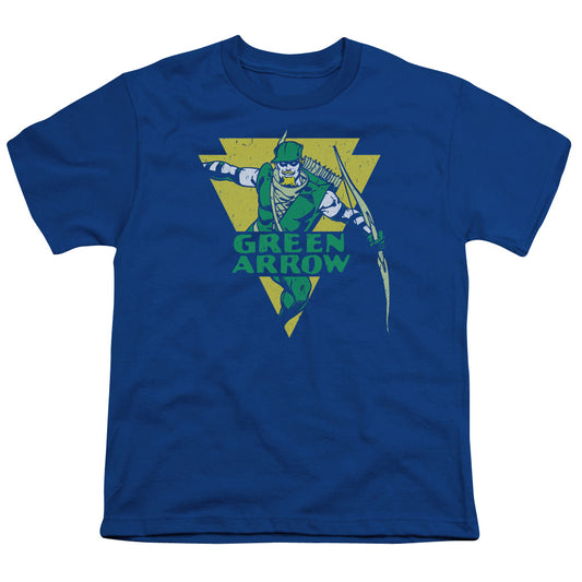 DC Comics Distressed Arrow Kids Youth T Shirt Royal Blue