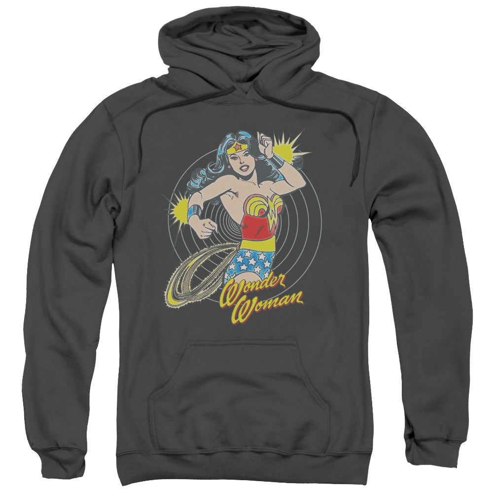 DC Comics Spinning Mens Hoodie Charcoal
