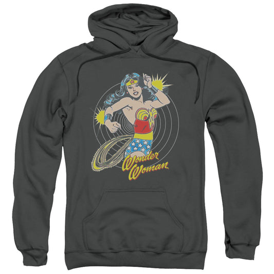 DC Comics Spinning Mens Hoodie Charcoal