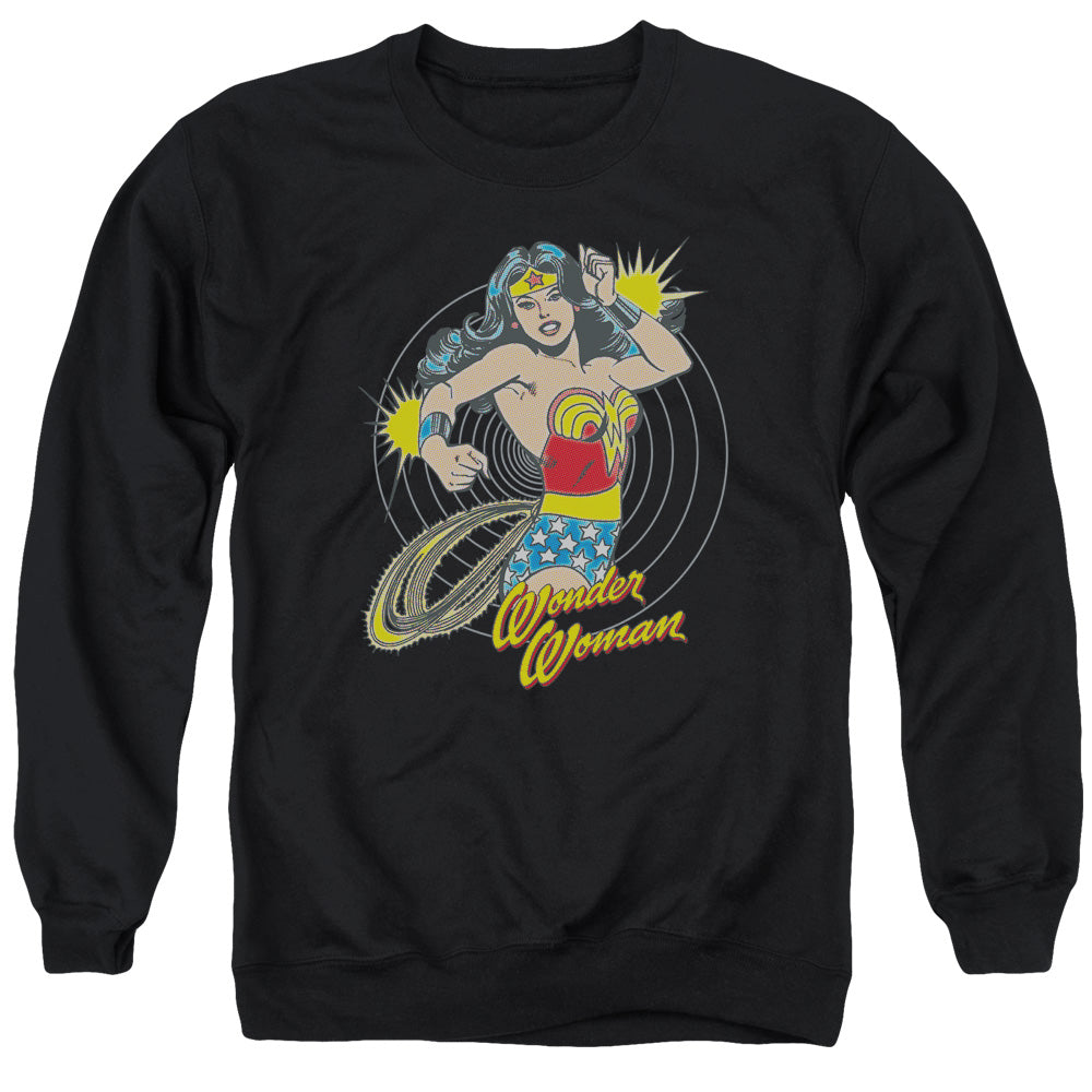 DC Comics Spinning Mens Crewneck Sweatshirt Black