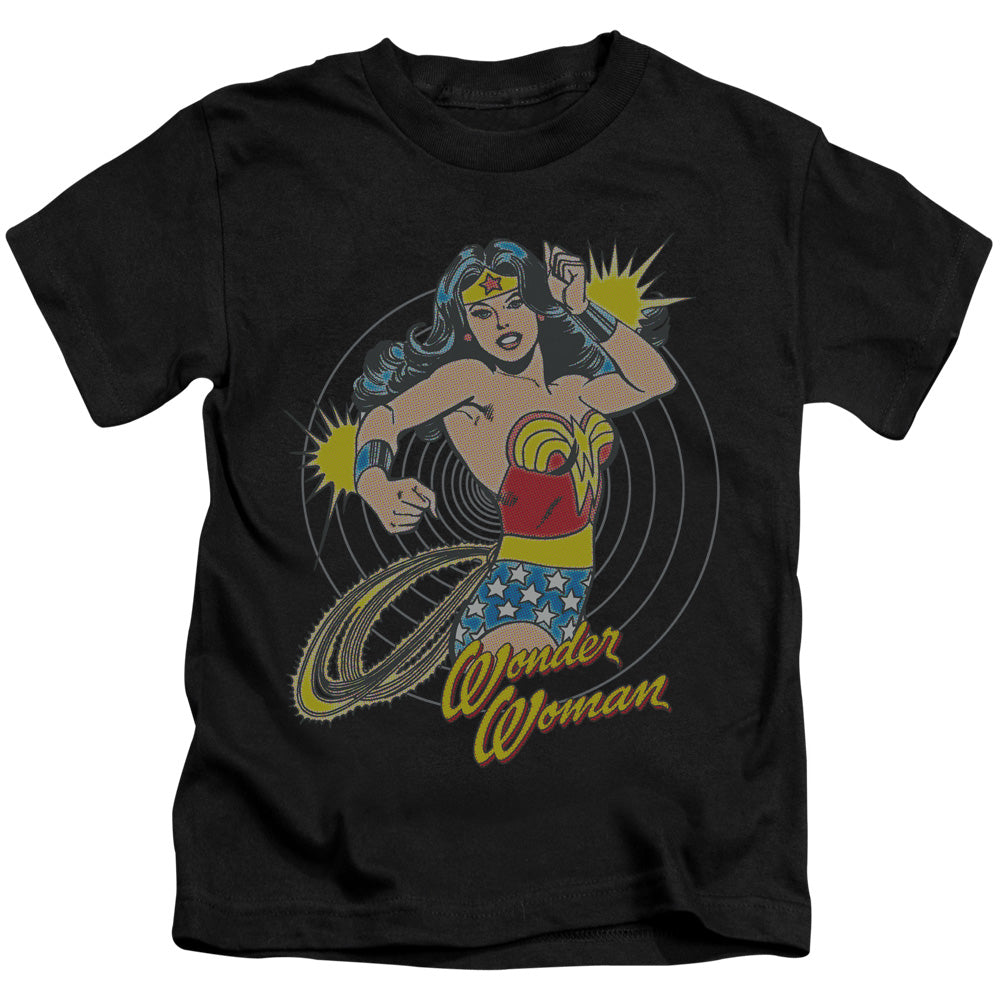 DC Comics Spinning Juvenile Kids Youth T Shirt Black 
