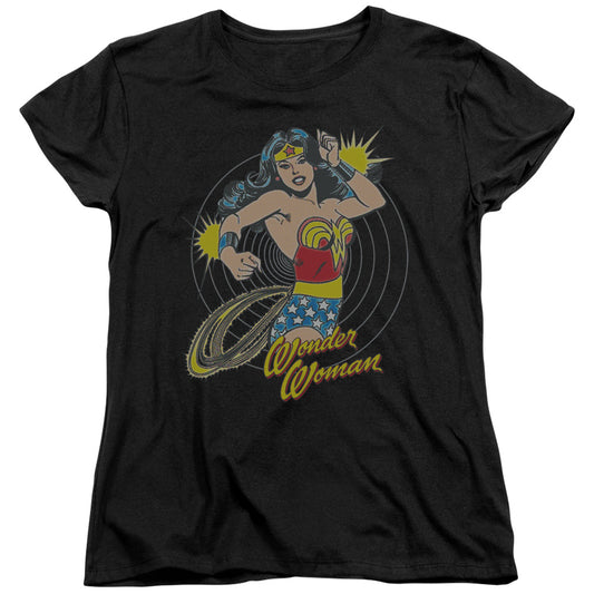 DC Comics Spinning Womens T Shirt Black