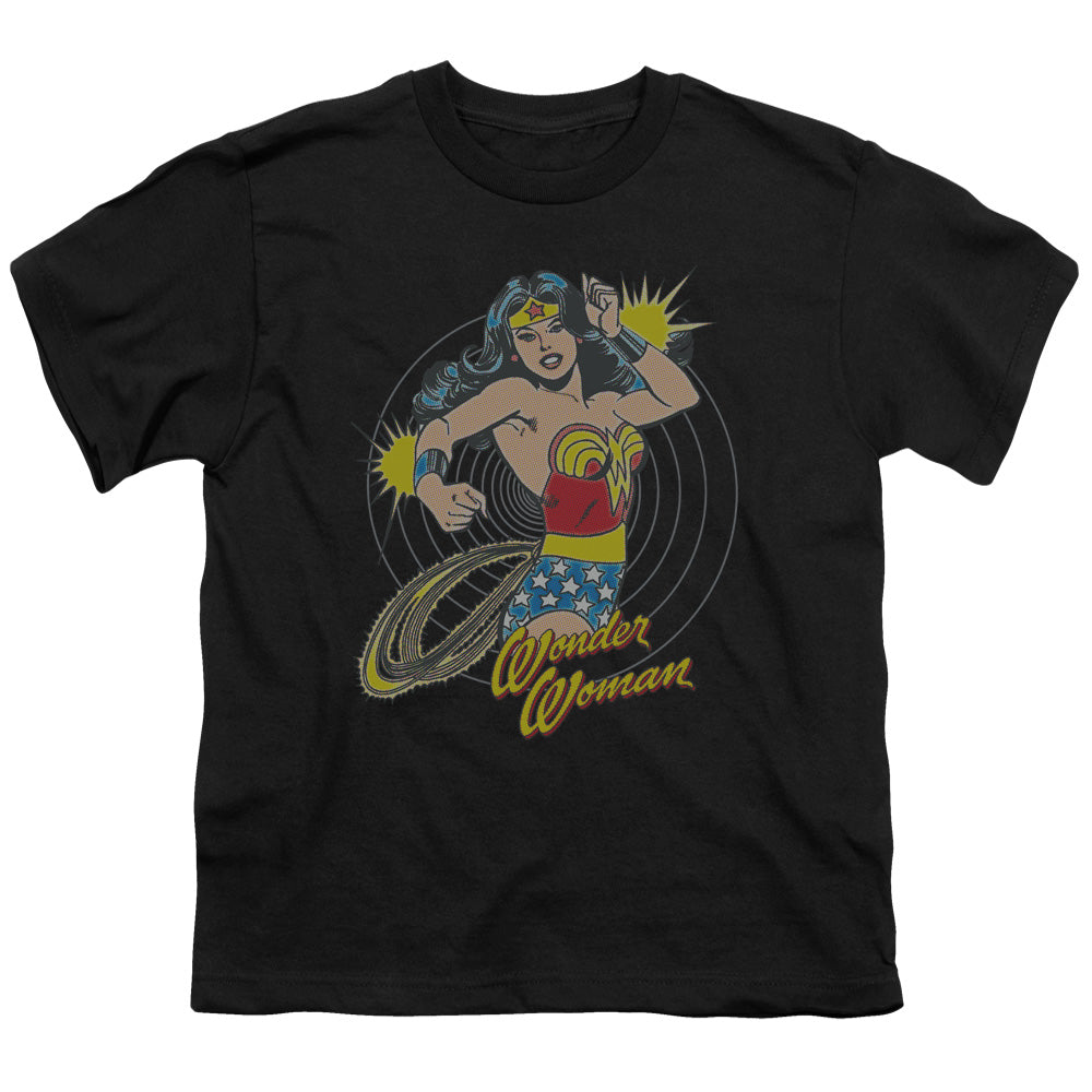 DC Comics Spinning Kids Youth T Shirt Black