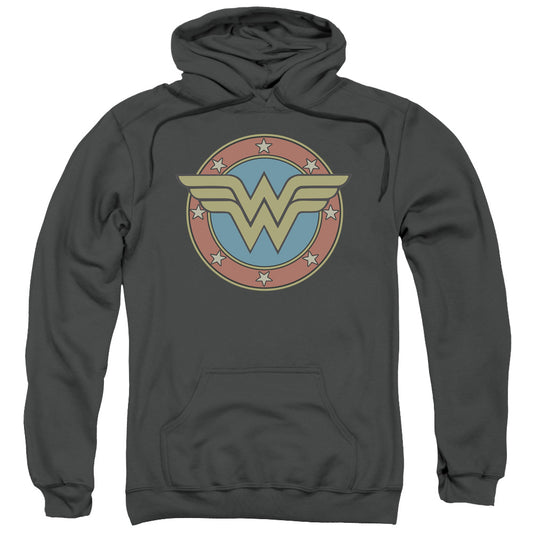 DC Comics Ww Vintage Emblem Mens Hoodie Charcoal