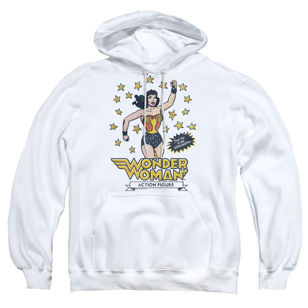 Dc Action Figure Mens Hoodie White Officially Licensed