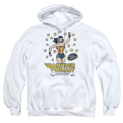 Dc Action Figure Mens Hoodie White Officially Licensed