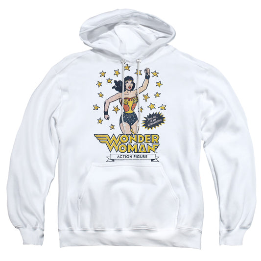 Dc Action Figure Mens Hoodie White Officially Licensed