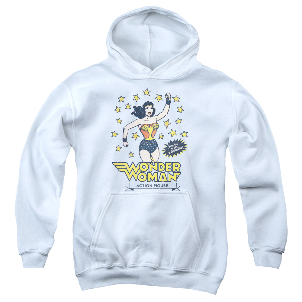 DC Comics Action Figure Kids Youth Hoodie White