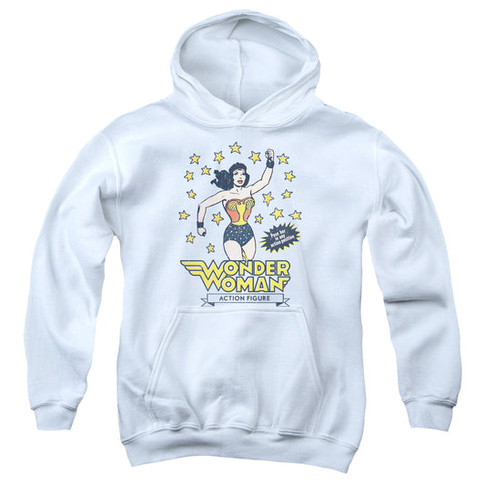 DC Comics Action Figure Kids Youth Hoodie White