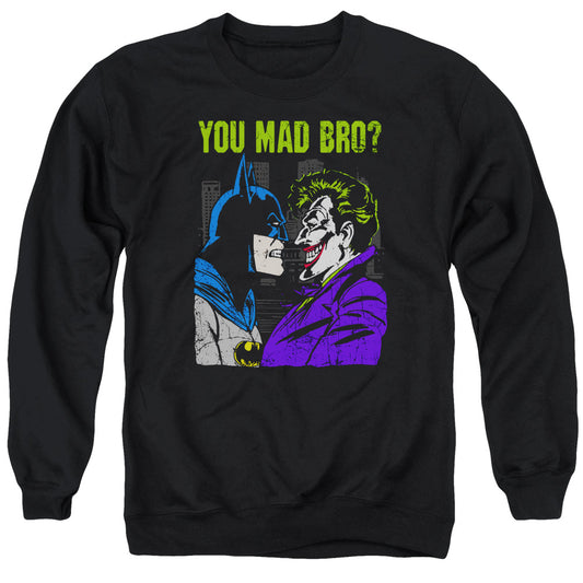 DC Comics Mad Bro Mens Crewneck Sweatshirt Black