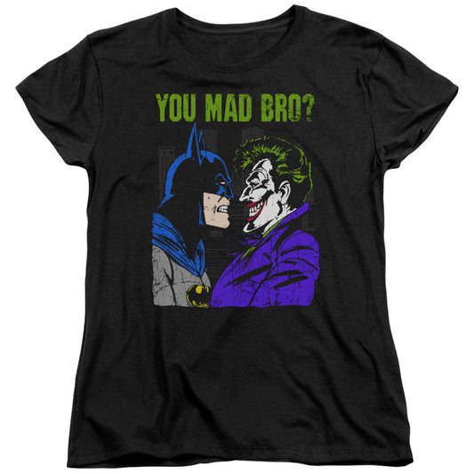 DC Comics Mad Bro Womens T Shirt Black