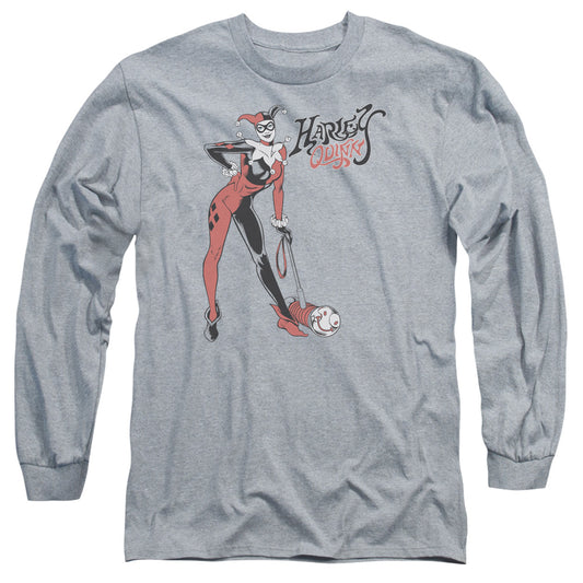 DC Comics Harley Hammer Mens Long Sleeve Shirt Athletic Heather