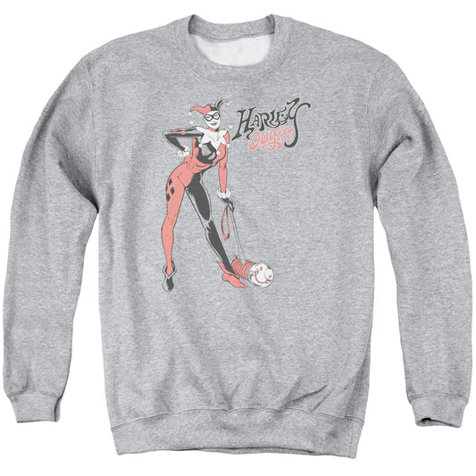 DC Comics Harley Hammer Mens Crewneck Sweatshirt Athletic Heather